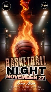 basketball march madness party event template Instagram Story
