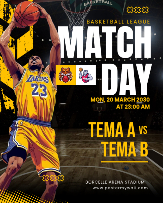 basketball match day Template | PosterMyWall