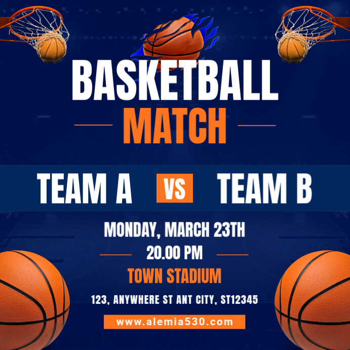 Copy of Basketball Match | PosterMyWall