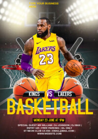 Match Card Design Nba Basketball Template | PosterMyWall