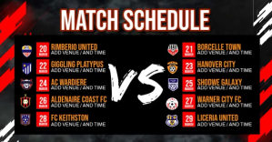 Black Football Match Schedule Facebook 共享图片 Template