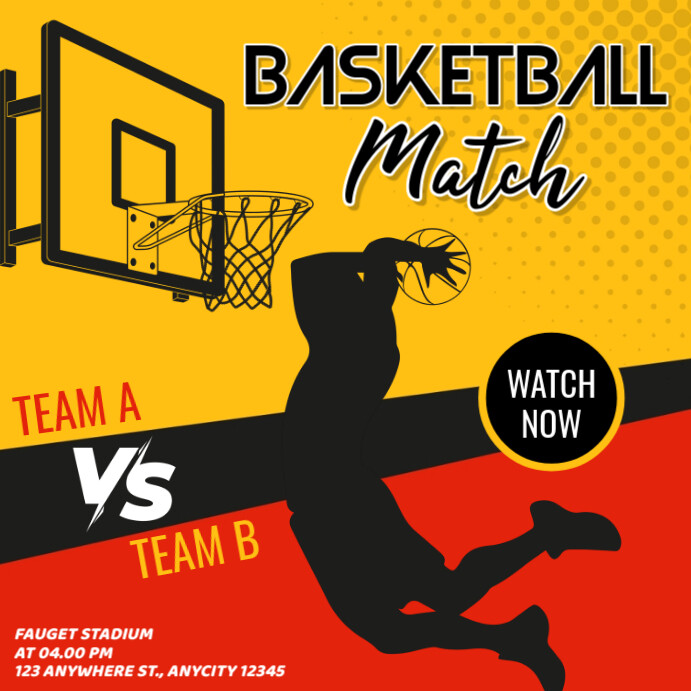 Basketball Match Template | PosterMyWall
