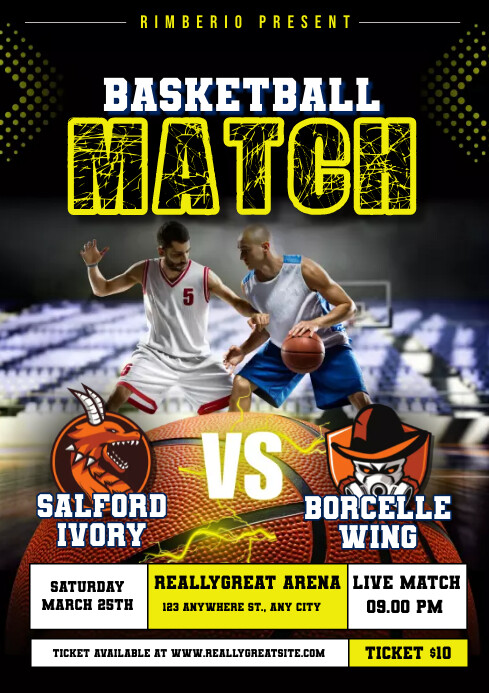 Basketball Match Template PosterMyWall