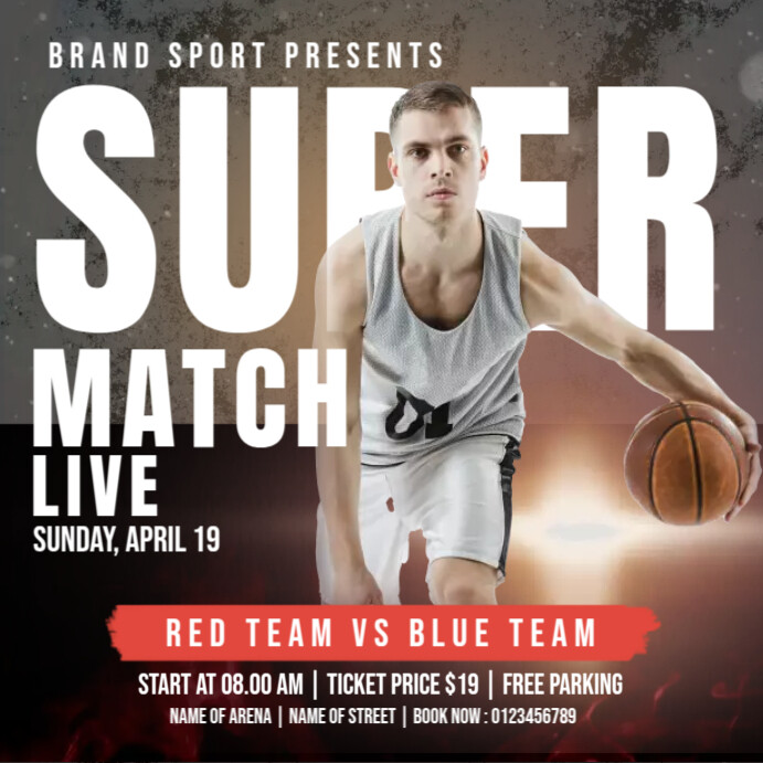 Copy of Basketball Match | PosterMyWall