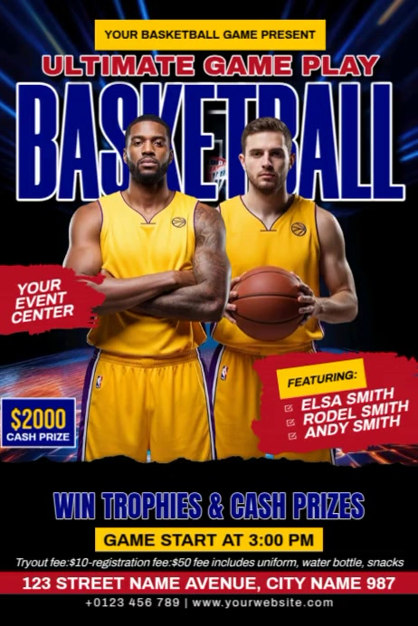 Basketball Match Template | PosterMyWall