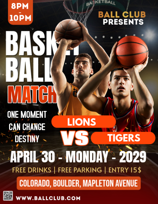 Basketball Match Event Template | PosterMyWall