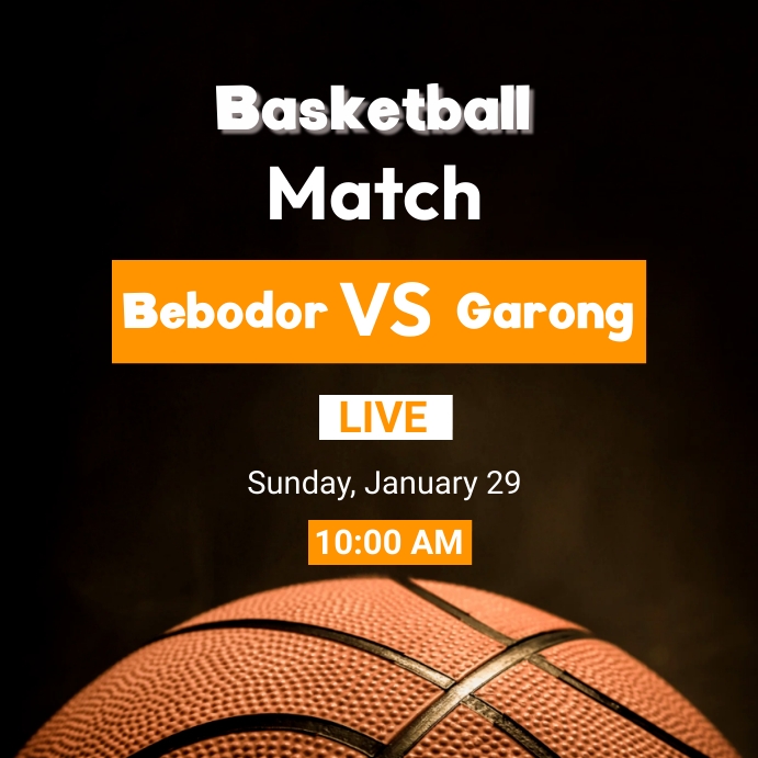 Basketball match Instagram templete Template PosterMyWall
