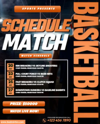BASKETBALL MATCH SCHEDULE Instagram Portrait template