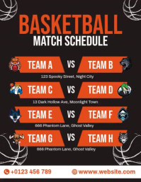 Basketball Match Schedule Volante (Carta US) template
