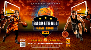 basketball matchday flyer Digital na Display (16:9) template