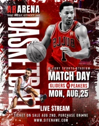 basketball matchday flyer Poster/Wallboard template