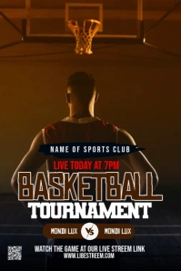 Basketball Pinterest Graphic template