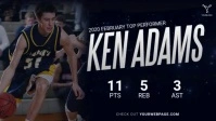 Basketball Player Ad Video Ikhava Yevidiyo ye-Facebook (16:9) template