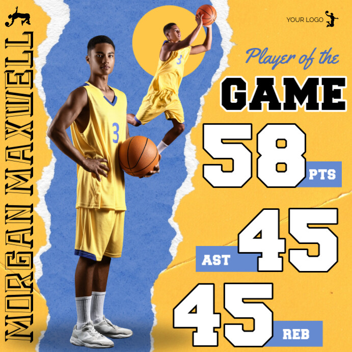 Basketball Player Template PosterMyWall