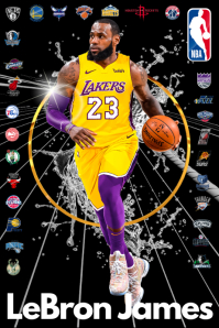 690 Basketball Player Poster Customizable Design Templates