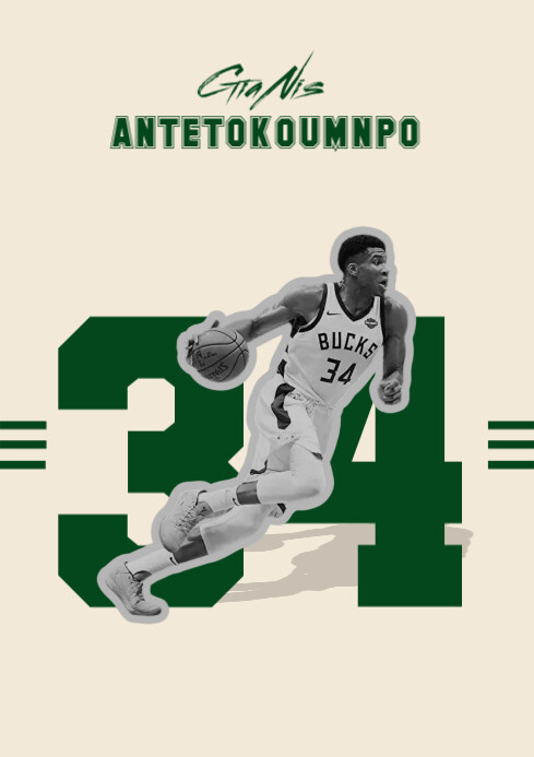 Basketball Player Poster Template PosterMyWall
