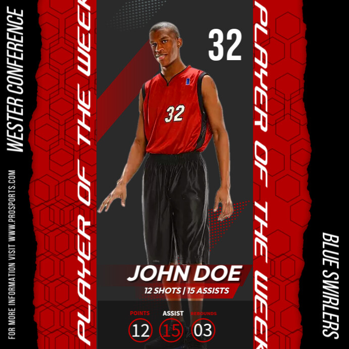 Basketball Player Profile Template PosterMyWall Basketball Player Profile Template PosterMyWall