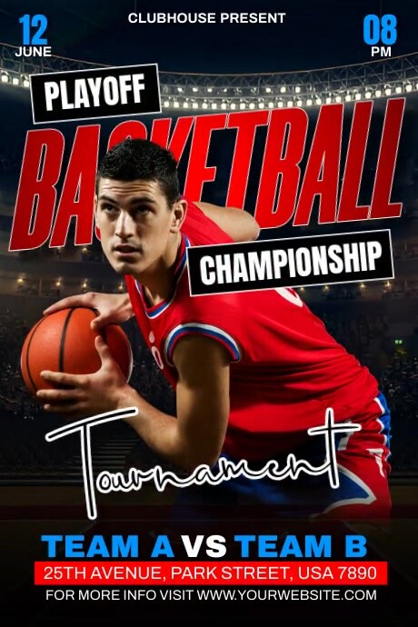 Basketball Playoff Championship Cartaz template