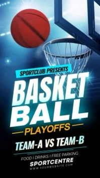 Basketball Playoff march Instagram Story template