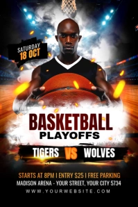 Basketball Playoff match template Plakat
