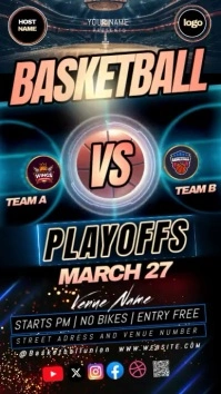 basketball playoffs Instagram Story template