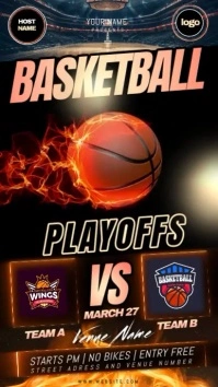 basketball playoffs Instagram Story template