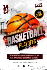 basketball playoffs Poster template