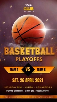basketball playoffs Instagram Story template