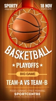 Basketball Playoffs Video Instagram Story template