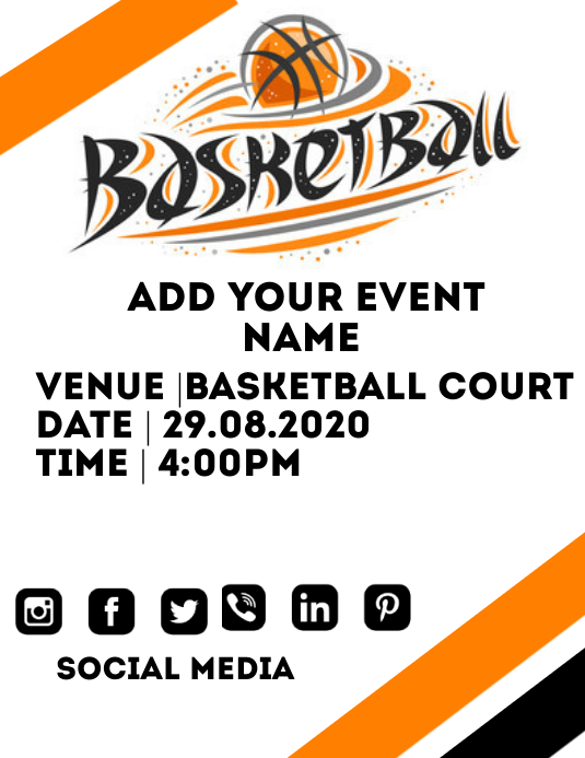 Basketball poster Template PosterMyWall