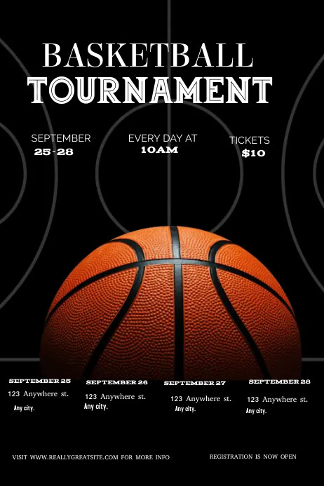 Basketball Poster Examples Basketball Tournament Posters Template | PosterMyWall