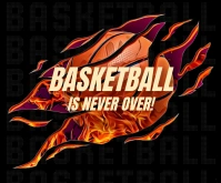 Basketball poster Retângulo médio template