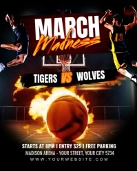 Basketball poster Instagram Portrait template