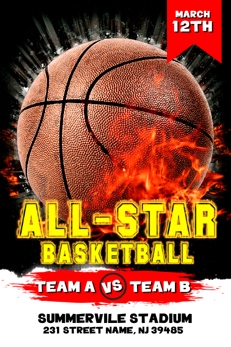 Basketball Poster Examples Basketball Poster Template | PosterMyWall