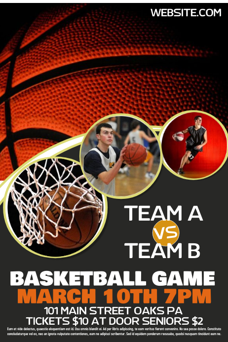 Basketball Template PosterMyWall