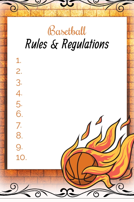 Basketball rules and regulations Template | PosterMyWall