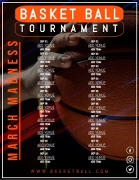 Basketball Schedule, March Madness Flyer template