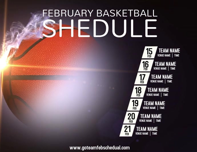 Basketball Schedule Template PosterMyWall basketball-schedule-template-postermywall