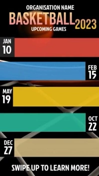 BASKETBALL SCHEDULE Instagram Story template