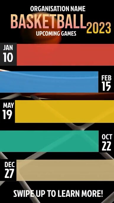 BASKETBALL SCHEDULE Template PosterMyWall