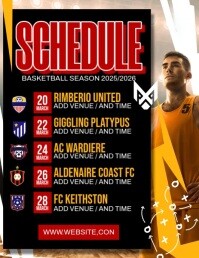 Basketball Schedule Flyer (US Letter) template