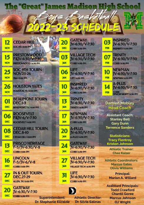 Basketball Schedule Template | PosterMyWall Basketball Schedule Template | PosterMyWall