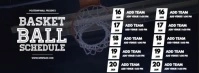 Basketball schedule facebook cover template