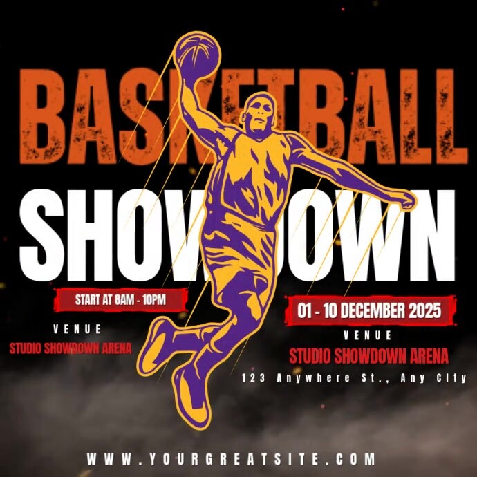 Plantilla de Basketball Showdown | PosterMyWall