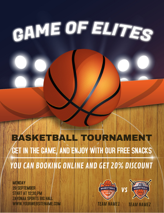 Basketball Sports Flyer Template Postermywall