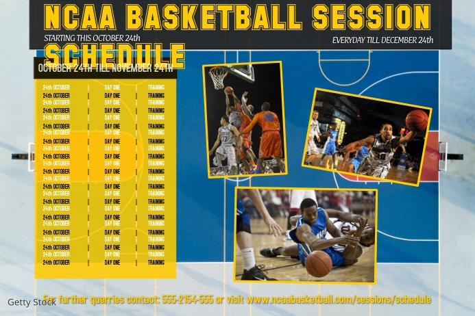 Basketball Sports Team Schedule Template Basketball Sports Team Schedule Template