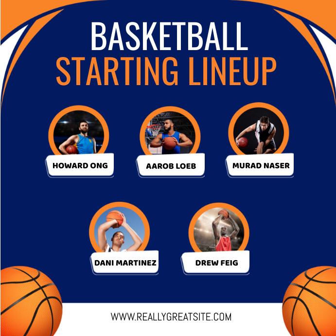 Basketball Starting Lineup Template PosterMyWall Basketball Starting Lineup Template PosterMyWall
