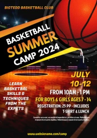 basketball summer camp event flyer A4 template