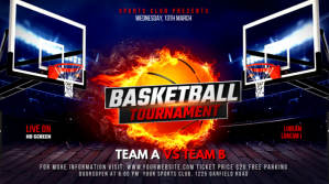 Basketball Tamplate Ekran reklamowy (16:9) template