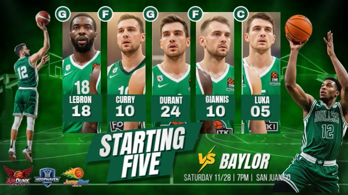 Basketball Team Roster Flyers Template | PosterMyWall